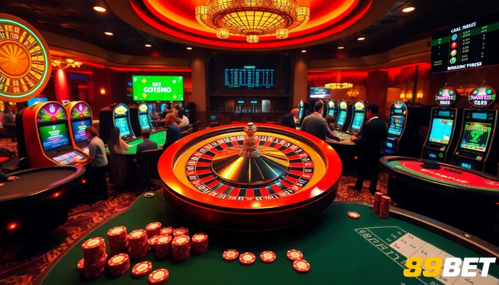 Experience the thrill of betting at the vibrant trang chủ 89BET casino with exciting roulette and card games.