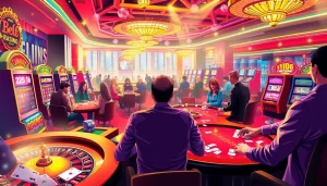 Discover mb66 là gì as players enjoy thrilling casino games filled with vibrant slot machines and poker tables.